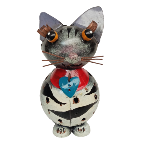 แมวเหล็กทำสี 2 ขนาด